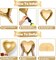 12-Pack Gold & White Heart Balloons 18in – Metallic Foil Love Balloons for Wedding, Birthday & Valentine’s Day